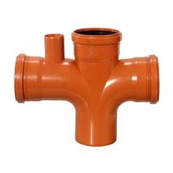 Ramal Doble 180°110mm 110mmx2.7mmxcon Ventilacion