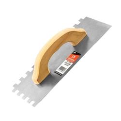 Llana Flexible Dentada Cabo Madera 12x12